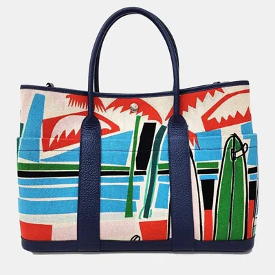 Pre-owned Hermes Multicolor Canvas Pocket Garden Party 36 Bag