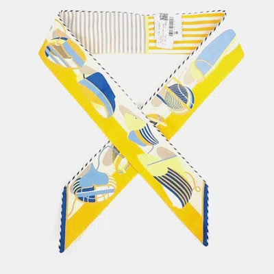 Pre-owned Hermes Hermès Multicolor Cotton Twilly Scarf