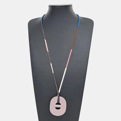 Pre-owned Hermes Multicolor Horn Necklace