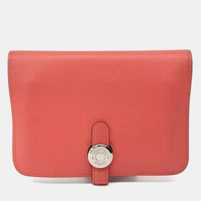 Pre-owned Hermes Multicolor Leather Dogon Medium Wallet (y)