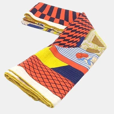 Pre-owned Hermes Hermès Multicolor Silk Cashmere Shawl And Scarf