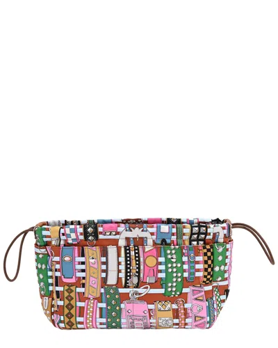 Pre-owned Hermes Hermès Multicolor Silk Fourbi 25 Pouch (authentic Pre-loved)