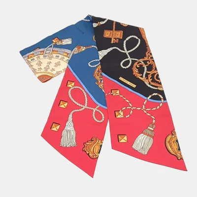 Pre-owned Hermes Multicolor Silk Maxi Twilly Scarf