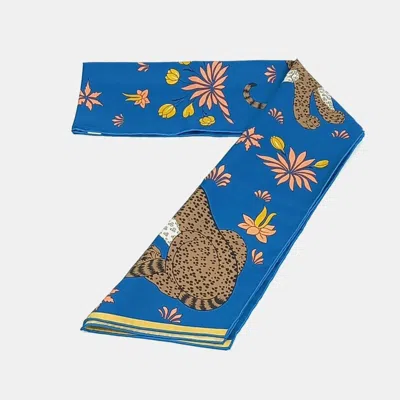 Pre-owned Hermes Hermès Multicolor Silk Maxi Twilly Scarf