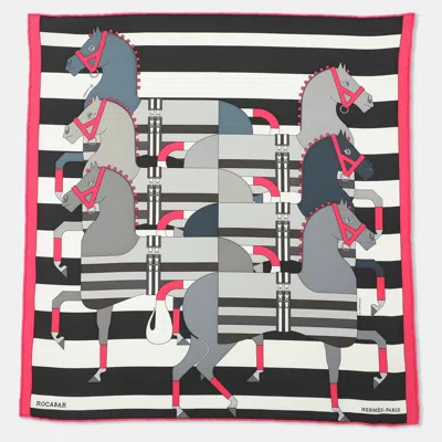 Pre-owned Hermes Hermès Multicolor Silk Rocabar Petit Carré Scarf