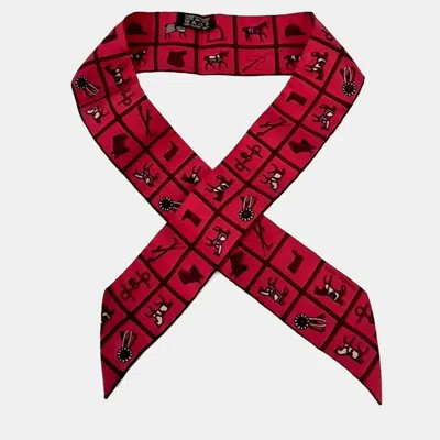 Pre-owned Hermes Multicolor Silk Twilly