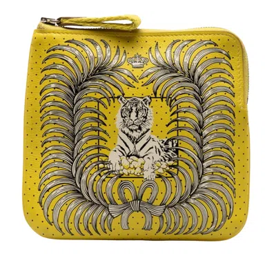 Hermes Hermès Multicolour Leather Clutch Bag () In Yellow