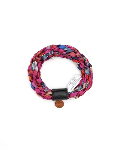 Hermes Hermès Multistrand Woven Silk Bracelet In Multicolour