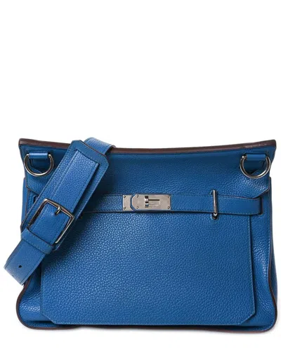 Pre-owned Hermes Hermès Mykonos Taurillon Clemence Leather Jypsiere 34 (authentic Pre-loved)