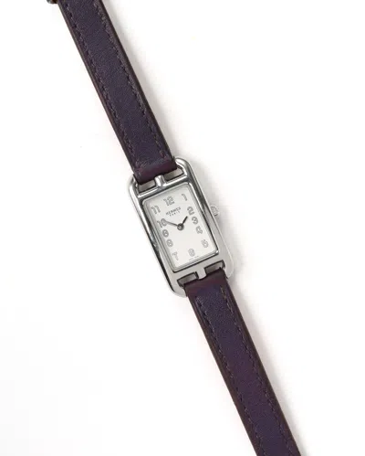 Pre-owned Hermes Hermès Nantucket 17mm Full Set Watch In Multi