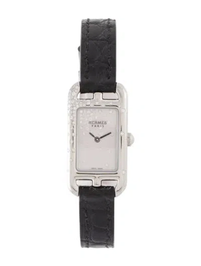 Pre-owned Hermes Nantucket Jeté De Diamants Watch In Multi