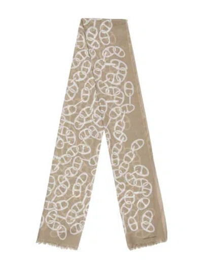 Pre-owned Hermes Naoussa Megalo 2024 Scarf W/ Tags In Neutral