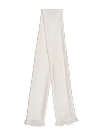 Pre-owned Hermes Napoleon Bee Jacquard Silk Scarf In Neutral