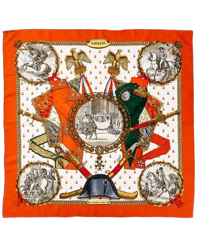 Pre-owned Hermes Hermès Napoleon Philippe Ledoux Silk Scarf (authentic Pre-loved)