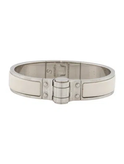 Pre-owned Hermes Narrow Hinged Bangle Bracelet, 6.5" In Multi