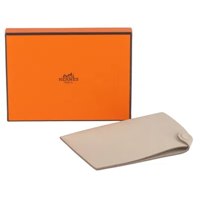 Pre-owned Hermes Hermès Nata Epsom Tarmac Passport Holder Nib In Orange