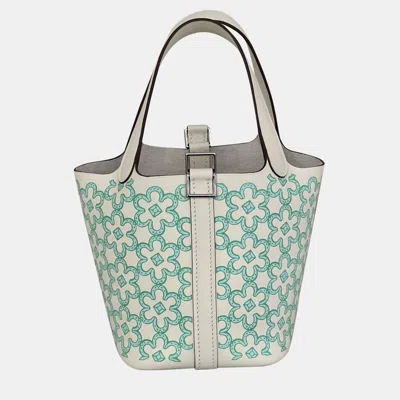 Pre-owned Hermes Nata Lucky Daisy Swift Micro Picotin Lock 14 Handbag