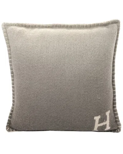 Pre-owned Hermes Hermès Natural Tibetan Yak Yack'n'dye Leather Pillow (authentic Pre-loved)
