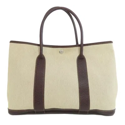 Pre-owned Hermes Natural Toile H Tote Bag ()