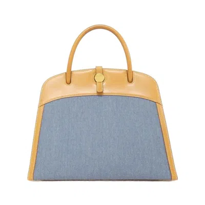 Pre-owned Hermes Natural Toile Jean Handbag () In Brown