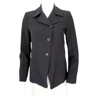 Pre-owned Hermes Hermès Navy 4-button Wool Jacket In Blue