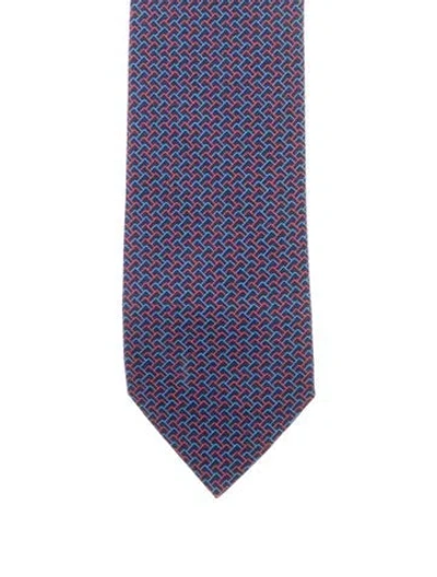 Pre-owned Hermes Navy Blue  Tie