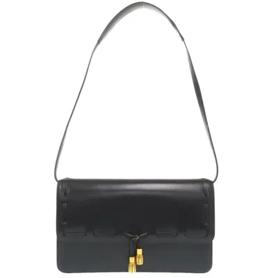 Pre-owned Hermes Navy Box Calf Leather Shoulder Bag ()