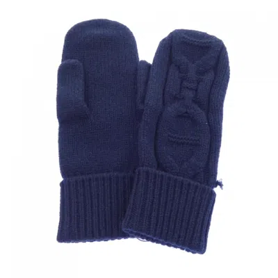 Pre-owned Hermes Navy Cashmere Warm Gloves ()