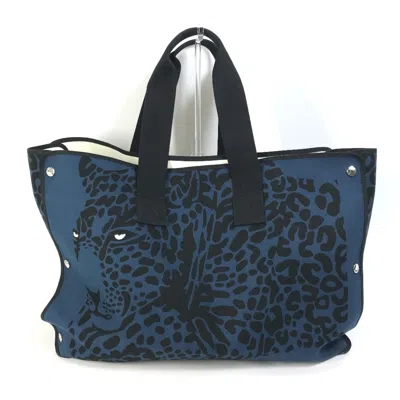 Pre-owned Hermes Navy Cloth Tote Bag ()