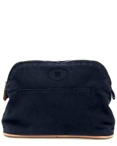 Pre-owned Hermes Hermès Navy Cotton Bolide (authentic )