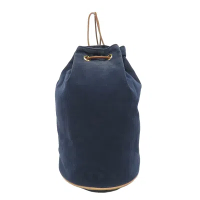 Pre-owned Hermes Navy Cotton Shoulder Bag ()