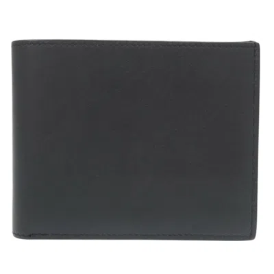 Pre-owned Hermes Navy Swift Leather Bill Wallet (bi-fold) () In Blue