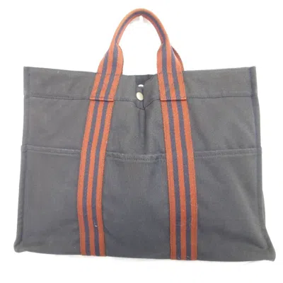Pre-owned Hermes Navy Tote Bag () In Blue