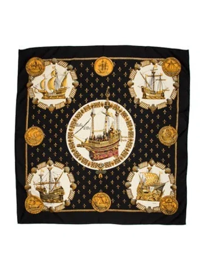 Pre-owned Hermes Nefs D'or Silk Scarf In Multi