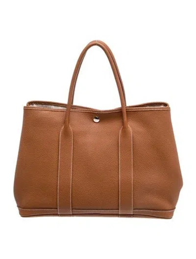 Pre-owned Hermes Negonda Garden Party 36 In Brown