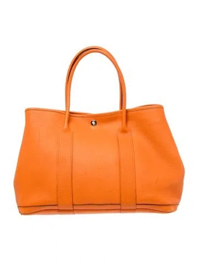 Pre-owned Hermes Negonda Garden Party 36 In Orange