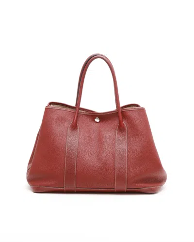 Pre-owned Hermes Hermès Negonda Garden Party 36 Tote Bag In Red