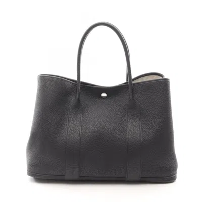 Pre-owned Hermes Negonda Leather Tote Bag () In Black