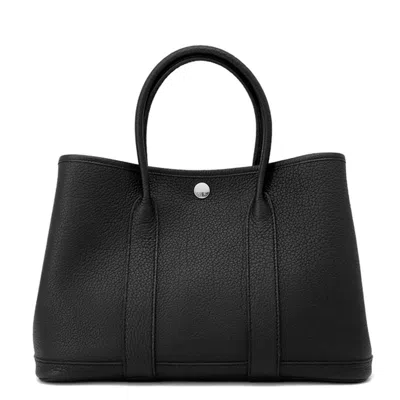 Pre-owned Hermes Negonda Leather Tote Bag () In Black