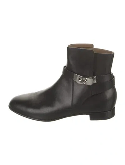 Pre-owned Hermes Neo Calfskin Boots In Black