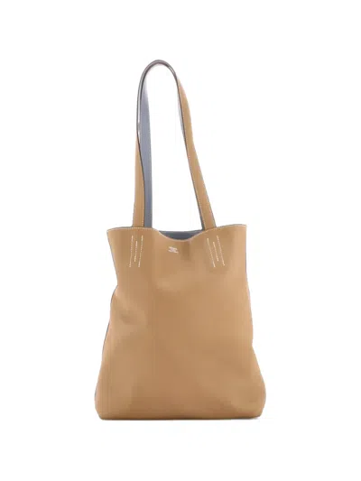 Pre-owned Hermes Neo Double Sens Swift 35 Tote Bag In Neutrals