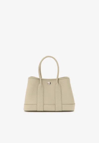 Pre-owned Hermes Neo Garden 23 Beton Negonda Leather With Palladium Hardware In Gray