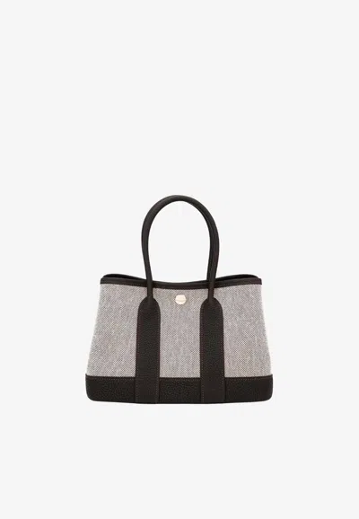 Hermes Neo Garden 23 In H Toile And Bai Brun Negonda Swift With Palladium Hardware