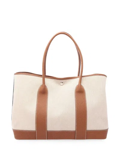 Pre-owned Hermes Neo Garden 41 Tote Bag In Neutral