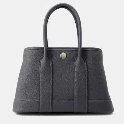 Pre-owned Hermes Neo Garden Ardoise Negonda Leather Size 23 In Gray