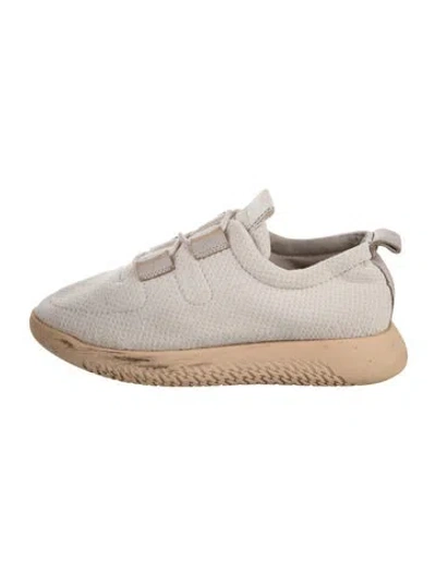 Pre-owned Hermes Neoprene Athletic Sneakers In Neutrals