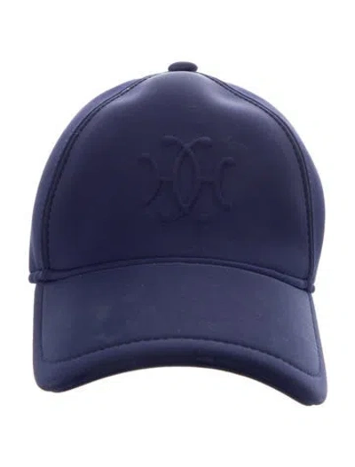 Pre-owned Hermes Neoprene Atlantic Cap In Blue