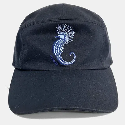 Pre-owned Hermes Hermès Nevada Cap In Navy Blue