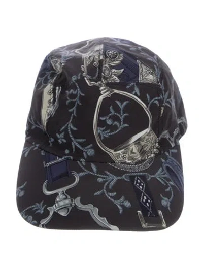 Pre-owned Hermes Nevada Etriers Cap In Gray