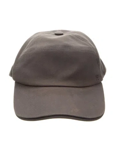 Pre-owned Hermes Nevada H Cap In Gray